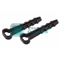 Дюбель-хомут нейлоновый прямоугольный PROconnect 5-10 мм, черный, упаковка 100 шт.