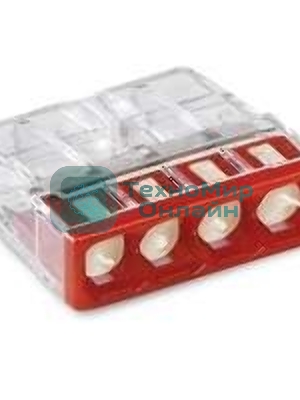 Клемма 4х(0.5-2.5мм) 4-х проводн. для распред. короб. (с контактн. пастой 