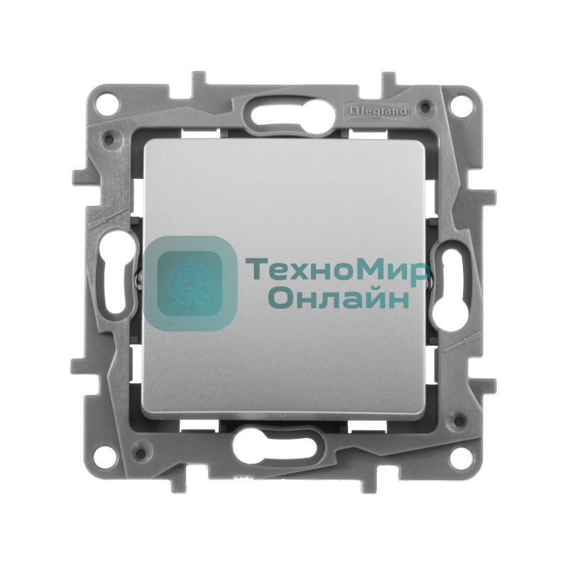 Переключатель промежуточный, винтовые клеммы, Etika, 10AX, 250В~, алюминий Переключатель промежуточный, винтовые клеммы, Etika, 10AX, 250В~, алюминий