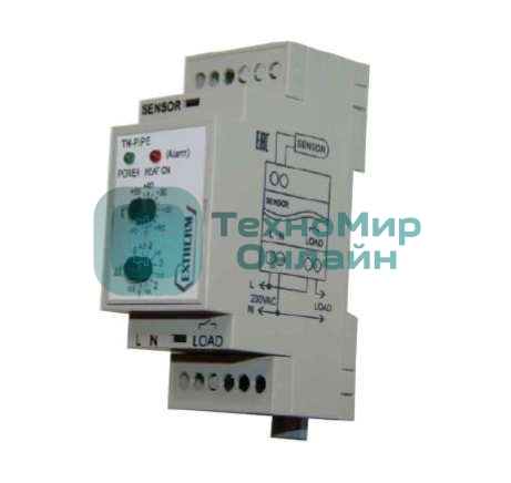 Термостат мех. для труб 16А на DIN-рейку EXTHERM Th-pipe
