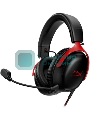 Гарнитура HyperX Cloud III чёрный-красный, проводная, 3.5 мм