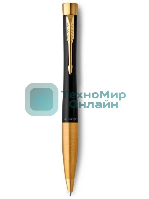 Ручка шариковая Parker Urban Core K314 (CW2143640) Muted Black GT M, синие чернила, подарочная коробка