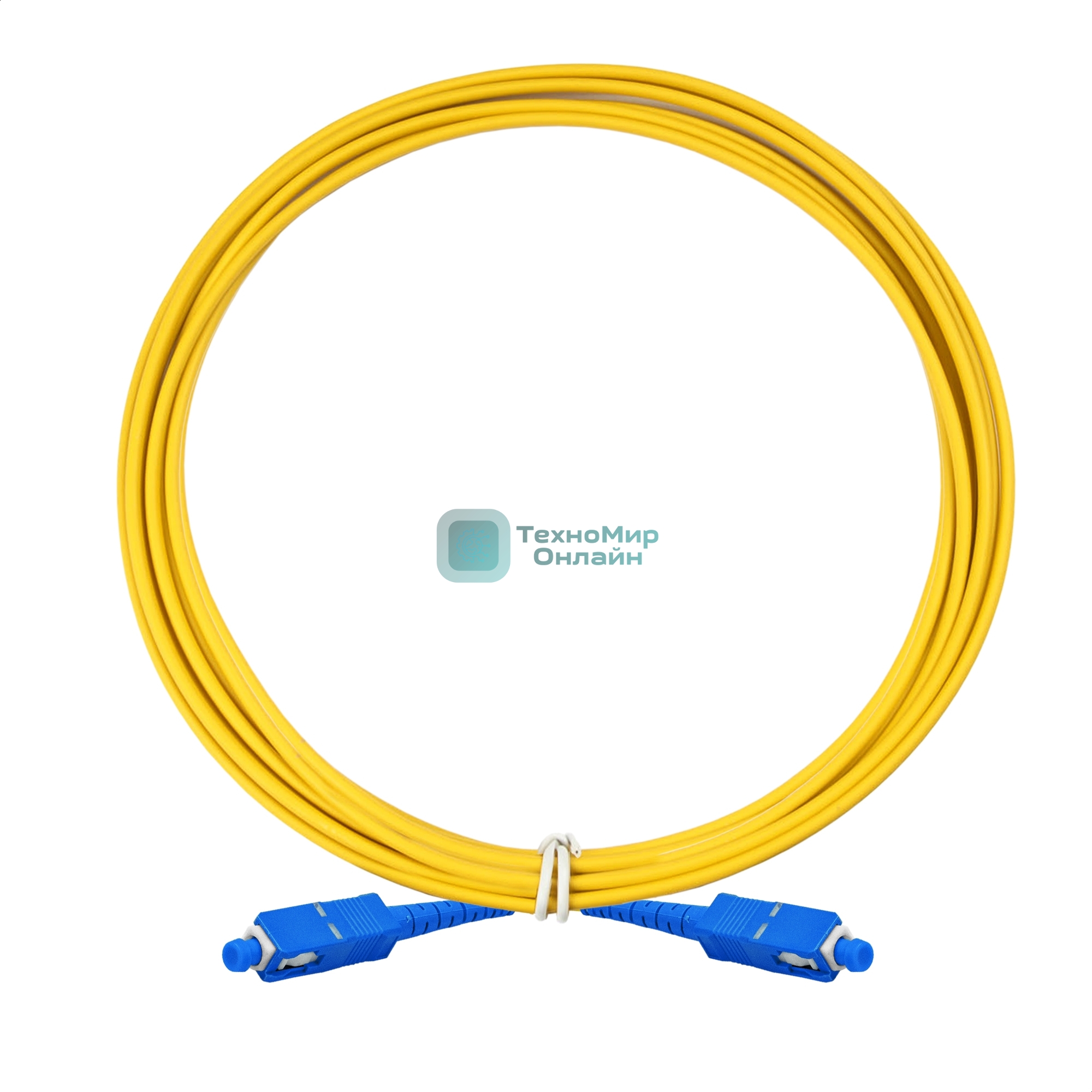 Патч-корд волоконно-оптический ExeGate FC-S-9-SC-SC-5M-LSZH (Шнур ВО SM 9/125 (OS2/G.652.D), SC/UPC-SC/UPC, Simplex, LSZH, 5 м)