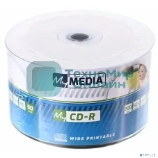 Диск CD-R MyMedia 700Mb 52x Pack wrap (50шт) Printable (69206)