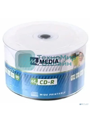 Диск CD-R MyMedia 700Mb 52x Pack wrap (50шт) Printable (69206)