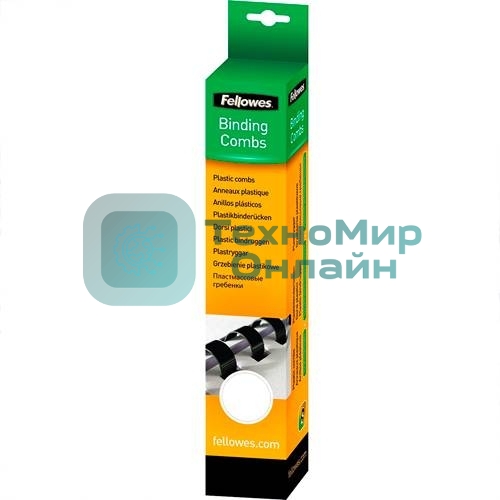 Пружина пластиковая Fellowes, 6 мм. белый, 25 шт