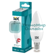 Лампа светодиодная IEK LLE-C35-7-230-40-E14 ECO C35 свеча 7Вт 230В 4000К E14