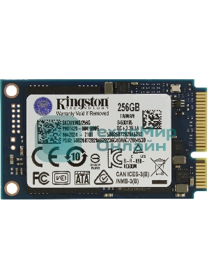 Накопитель SSD Kingston KC600, 256Gb, mSATA, R/W 550/500