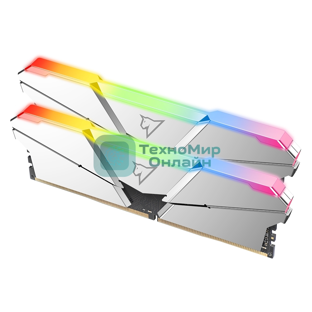 Оперативная память NETAC Shadow, DDR4, 16GB (2x8GB), 3600MHz, CL16, DIMM, с радиаторами, RGB, серебристый