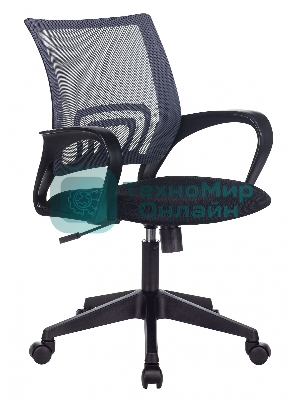 Кресло Бюрократ CH-695N/DG/TW-11 серый/черный, сетка, 120 кг, механизм качания