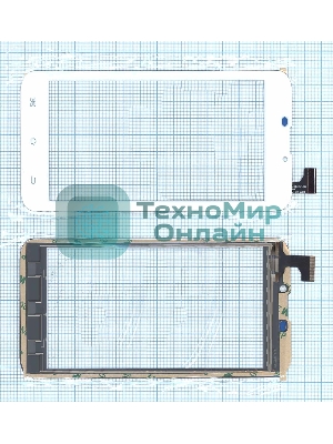 Сенсорное стекло (тачскрин) Explay Tab mini. белое