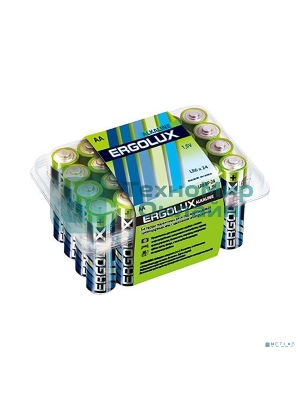 Элемент питания алкалиновый Ergolux LR6 Alkaline BP-24 (уп.24шт)