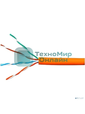 Кабель Cablexpert UPC-5051E-LSZH-4-CU indoor, UTP-LSZH 4x2x0.51, медный, кат.5e, однож., 305м, box, оранжевый