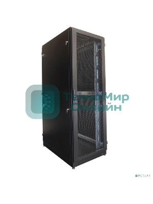 Шкаф серверный напольный ЦМО 48U (800 1000) двойные перфорированные двери 2 шт., черный