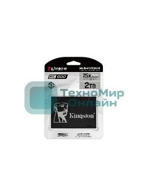 Накопитель SSD Kingston KC600, 2Tb, SATA III, 2.5