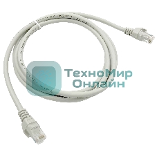 Патч-корд Buro Basic UTP 4 пары cat6 CCA molded 2м серый RJ-45 (m)-RJ-45 (m)