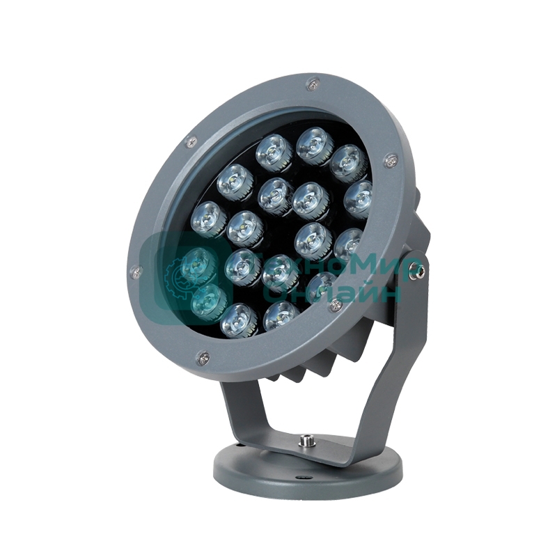 Прожектор Rexant СДО-АРХИТЕКТОР 20Вт 1600Лм 2700K серый корпус, напряжение 110-240В, подключение 2PIN, IP65, угол рассеивания 14°