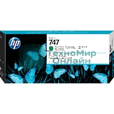 Картридж струйный HP 747 хроматический зеленый, для HP DesignJet Z9+ 300-ml