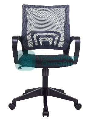 Кресло Бюрократ CH-695N/DG/TW-11 серый/черный, сетка, 120 кг, механизм качания