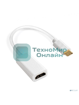 Кабель-адаптер Type-C-HDMI ExeGate EX-CM-HDMI2F-0.1 (USB Type-C/19F, 4K@120HZ 8K@ 30Hz, 0,1м)