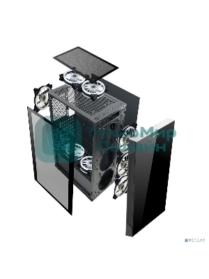 Компьютерный корпус Ginzzu CL280 FAN 12CM RGb*4 USB3.0 Window