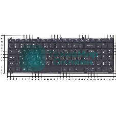 Клавиатура для ноутбука DNS W765S черная без рамки широкий Enter
