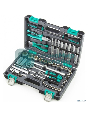 Набор инструментов Stels 141081/2'' 1/4'' CrV пластиковый кейс  69 предм.