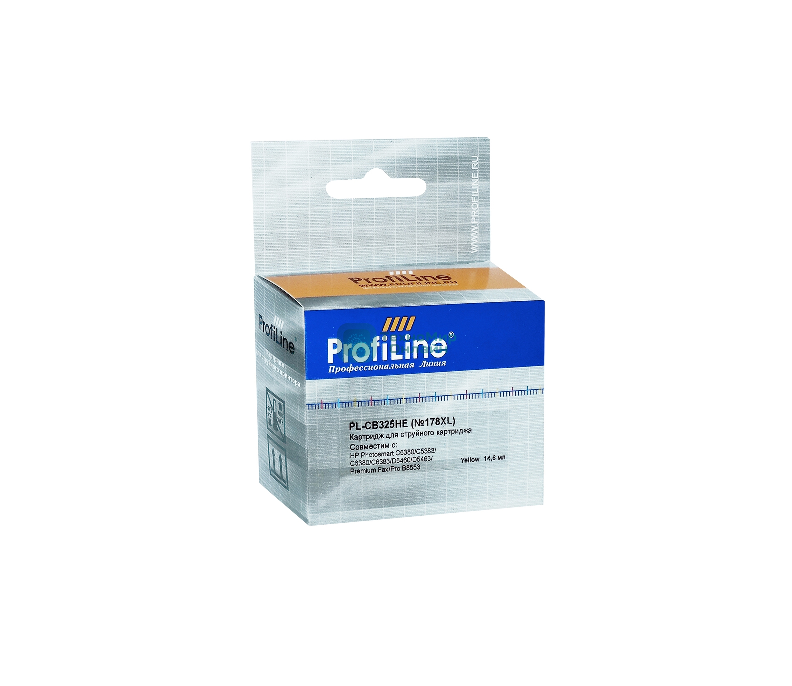 Картридж струйный ProfiLine PL-CB325HE №178XL для принтеров HP Photosmart C5380/C5383/C6380/C6383/D5460/D5463/Premium Fax/Pro B8553 Yellow водн