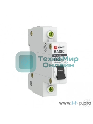 Выключатель автоматический EKF mcb4729-1-20C 1P 20А (C) 4,5кА ВА 47-29 EKF Basic
