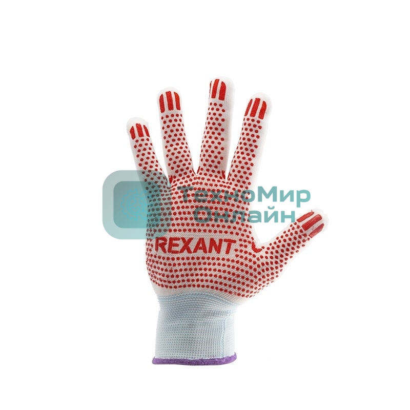 Перчатки Rexant х/б белые нейлоновые (