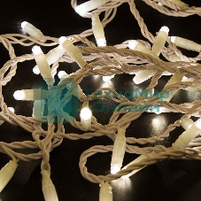 Гирлянда Neon-night Нить 10м, постоянное свечение, белый ПВХ, 24В, теплый белый