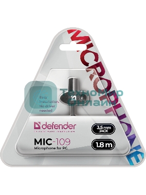 Микрофон Defender MIC-109 черный