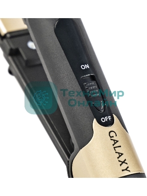 Выпрямитель для волос Galaxy Line GL 4519 черный/золотистый, 24 мм, 180 °C, 1 режим