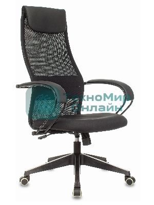 Кресло Бюрократ CH-607 TW-01 черный, сетка, подголовник