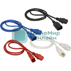 Шнур питания Lanmaster C13-C14, 3х0.75, 220В, 10А, черный, 7 метров