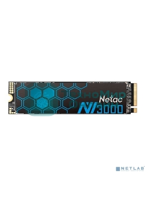 Накопитель SSD Netac NV3000, 500Gb, PCIe 3.0 x4, M.2 2280, NVMe, R/W 3000/2100, с радиатором