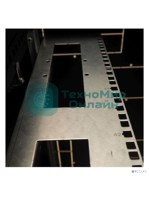 Шкаф серверный напольный ЦМО 48U (800 1000) двойные перфорированные двери 2 шт., черный