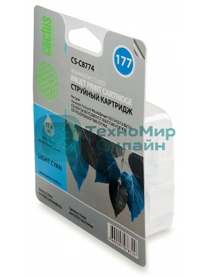 Картридж струйный Cactus CS-C8774 светло-голубой для №177 HP PhotoSmart 3213/3313/8253/C5183/C6183 (