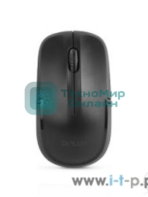 Мышь DELUX M-136 Black, Мышь оптическая, беспроводная 2,4GHz, 800-1600DPI