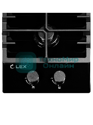 Газовая варочная панель LEX GVG 321 BL2 конфорки газ-контроль электроподжиг