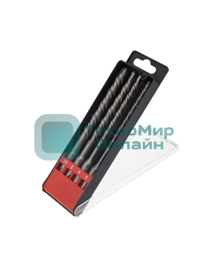 Набор буров по бетону Kranz 5-6-8-10х160 мм, 4 шт., в пластиковой коробке SDS PLUS