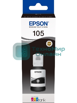 Чернила Epson 105BK C13T00Q140 черный (8000 стр.) (140мл) для Epson L7160/7180