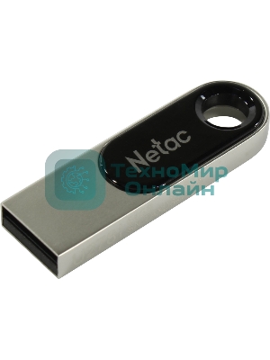 Флешка USB Netac U278 (NT03U278N-064G-20PN), 64Gb, USB 2.0, R/W 50/10, серебристый/черный