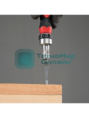 Отвертка реверсивная Matrix с набором бит и насадок торцевых, CrV,1/4