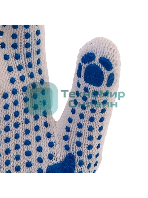 Перчатки трикотажные, с ПВХ точкой, 10 класс Россия