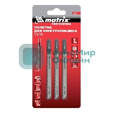 Полотна для электролобзика Matrix по дереву, 3 шт. T101BRF, 75 x 2,5мм, обр. зуб, Bim