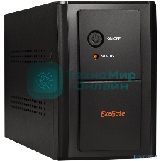 Источник бесперебойного питания ExeGate SpecialPro UNB-2200.LED.AVR.EURO.RJ.USB 2200VA/1300W, LED, AVR, 4 евророзетки, RJ45/11, USB, черный