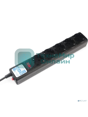 Сетевой фильтр Powercube SPG5-10M 10 м, 5 розеток, черный, коробка