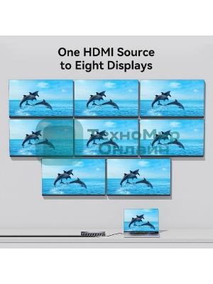 Разветвитель - сплиттер Vention HDMI 19F/8x19F на 8 мониторов