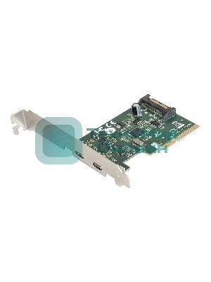 Контроллер ExeGate EXE-313 PCI-Ex4, 2*USB3.1 Type-C ext, разъем доп.питания (OEM)